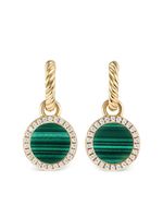 David Yurman boucles d'oreilles Petite DY Elements en or 18ct pavées diamants