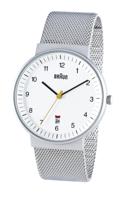 Braun Kwarts Horloge BN0021BKBKG (Ø x h) 38 mm x 8.5 mm RVS Materiaal (behuizing): RVS Materiaal (armband): Leer