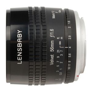 Lensbaby Velvet 56 Fujifilm X-mount objectief Zwart