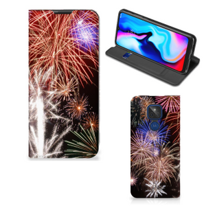 Motorola Moto G9 Play Hippe Standcase Vuurwerk