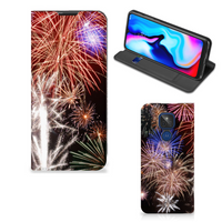 Motorola Moto G9 Play Hippe Standcase Vuurwerk