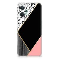 OnePlus Nord CE 2 Lite TPU Hoesje Zwart Roze Vormen - thumbnail