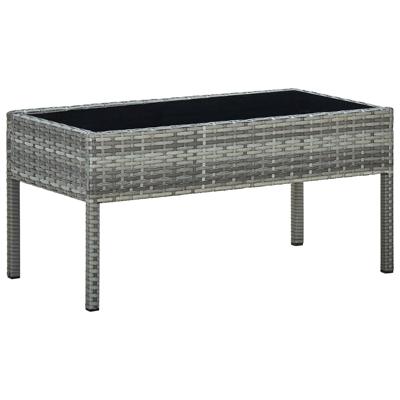 vidaXL Tuintafel 75x40x37 cm poly rattan grijs vidaXL Tuintafel 75x40x37 cm poly rattan grijs