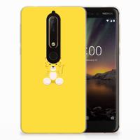 Nokia 6 (2018) Telefoonhoesje met Naam Baby Leopard