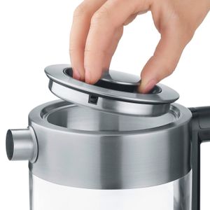 Graef WK300 waterkoker 1 l 2000 W Zwart, Roestvrijstaal, Transparant