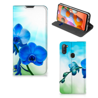 Samsung Galaxy M11 | A11 Smart Cover Orchidee Blauw - Cadeau voor je Moeder