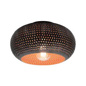 LifestyleFurn Plafondlamp Cecily Metaal, Ø35cm - Zwart Bruin