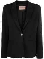 TWINSET logo-buttons single-breasted blazer - Noir - thumbnail