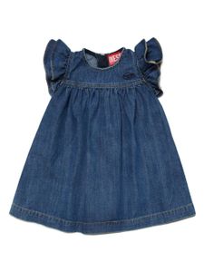 Diesel Kids robe en jean Dollib à logo brodé - Bleu