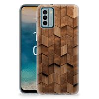 Bumper Hoesje voor Nokia G22 Wooden Cubes - thumbnail