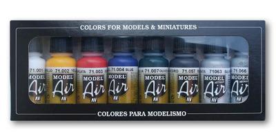 Vallejo 71174 Modelspoor mengkleur Wit, Geel, Rood, Blauw, Olijf-groen, Zwart, Zilver (metallic), Goud (metallic) 1 stuk(s)