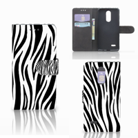 LG K4 (2017) Telefoonhoesje met Pasjes Zebra