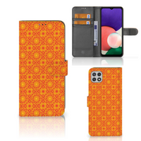 Samsung Galaxy A22 5G Telefoon Hoesje Batik Oranje - thumbnail