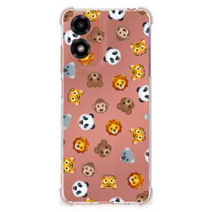 Doorzichtige Silicone Hoesje voor Motorola Moto G24 | G24 Power | G04 Dieren Emojis