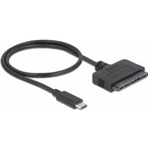 DeLOCK 63803 tussenstuk voor kabels USB C 22-pin SATA Zwart