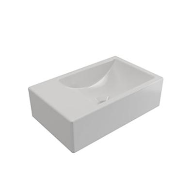 Wastafel Hangend Plieger Houston 37x23cm Zonder Kraangat Glans Wit