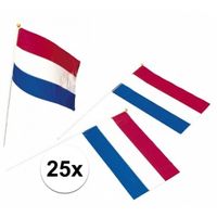 25x Kunststof zwaaivlaggetje Holland