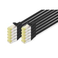 Digitus DK-1644-A-050-BL-10 RJ45 Netwerkkabel, patchkabel CAT 6A S/FTP 5.00 m Zwart 1 stuk(s) - thumbnail