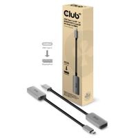 Club 3D CAC-1567 - USB/DisplayPort-kabel - USB-C (M) naar DisplayPort (V) - DisplayPort 1.4 - 22 cm - actief, 8K ondersteuning