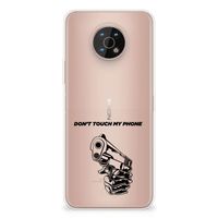 Nokia G50 Silicone-hoesje Gun Don't Touch My Phone