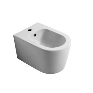 Salenzi Form Square bidet met kraangat mat wit