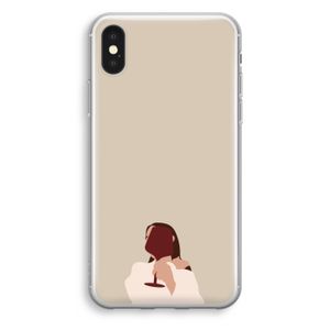 I drink wine: iPhone X Transparant Hoesje