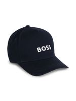 BOSS Kidswear casquette en coton à logo appliqué - Bleu - thumbnail