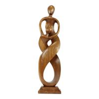 Abstract Oneindig Houten Beeld in Bruin Sarana Hout