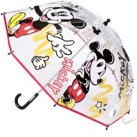 Disney Mickey Mouse kinderparaplu - transparant - D71 cm - thumbnail