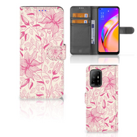 OPPO Reno5 Z | A94 5G Hoesje Pink Flowers - thumbnail