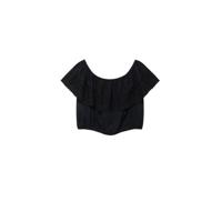 Violeta by Mango off shoulder top zwart