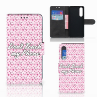 Huawei P30 Portemonnee Hoesje Flowers Pink DTMP