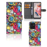 Xiaomi Redmi Note 12 4G Wallet Case met Pasjes Punk Rock