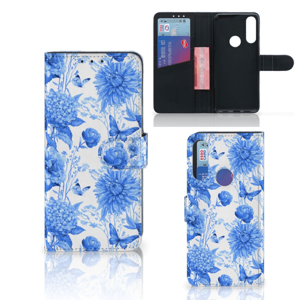 Hoesje voor Alcatel 1S 2020 Flowers Blue