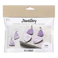 Creativ Company Mini Hobbyset Sieraden Oorbellen Paars - thumbnail