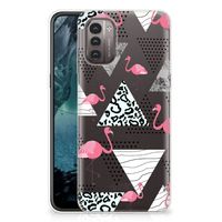 Nokia G21 | G11 TPU Hoesje Flamingo Triangle - thumbnail