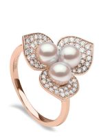 Yoko London bague en or rose 18ct pavée de diamants