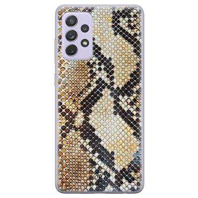 Samsung Galaxy A72 siliconen hoesje - Golden snake Samsung Galaxy A72 siliconen hoesje - Golden snake