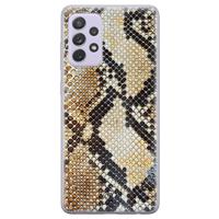 Samsung Galaxy A72 siliconen hoesje - Golden snake