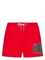 DSQUARED2 short de bain à logo imprimé - Rouge