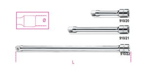 Beta 3/8” verlengstukken 910/22 - 009100826