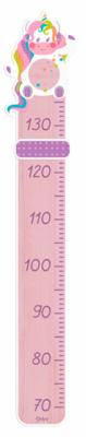 Dekori groeimeter eenhoorn meisjes 115 cm hout roze/paars