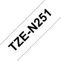 Brother TZe-N251 Labeltape ongelamineerd Tapekleur: Wit Tekstkleur: Zwart 24 mm 8 m - thumbnail