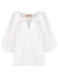 Adriana Degreas blouse à manches bouffantes - Blanc