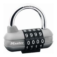 Masterlock 64mm - die-cast body - 25mm hardened steel shackle, 7mm diam. - 4-digi - 1520EURD - thumbnail