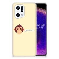 OPPO Find X5 Pro Telefoonhoesje met Naam Monkey - thumbnail