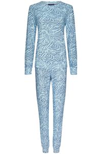 Blauwe fleece pyjama Pastunette Elva