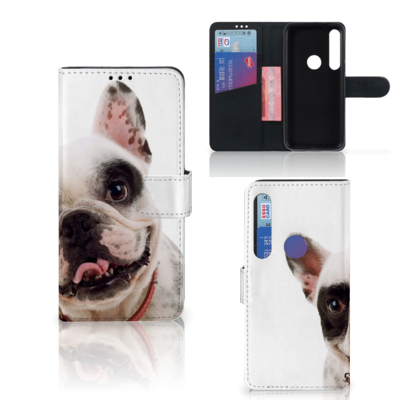 Motorola Moto G8 Plus Telefoonhoesje met Pasjes Franse Bulldog Motorola Moto G8 Plus Telefoonhoesje met Pasjes Franse Bulldog