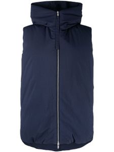 Jil Sander gilet matelassé à design oversize - Bleu