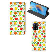 OPPO A74 4G Flip Style Cover Fruits - thumbnail